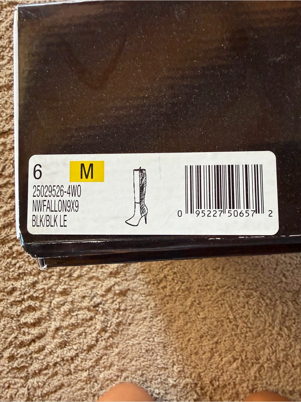 Nine West White and Black Trim Shoe Box - Picture 4 of 6